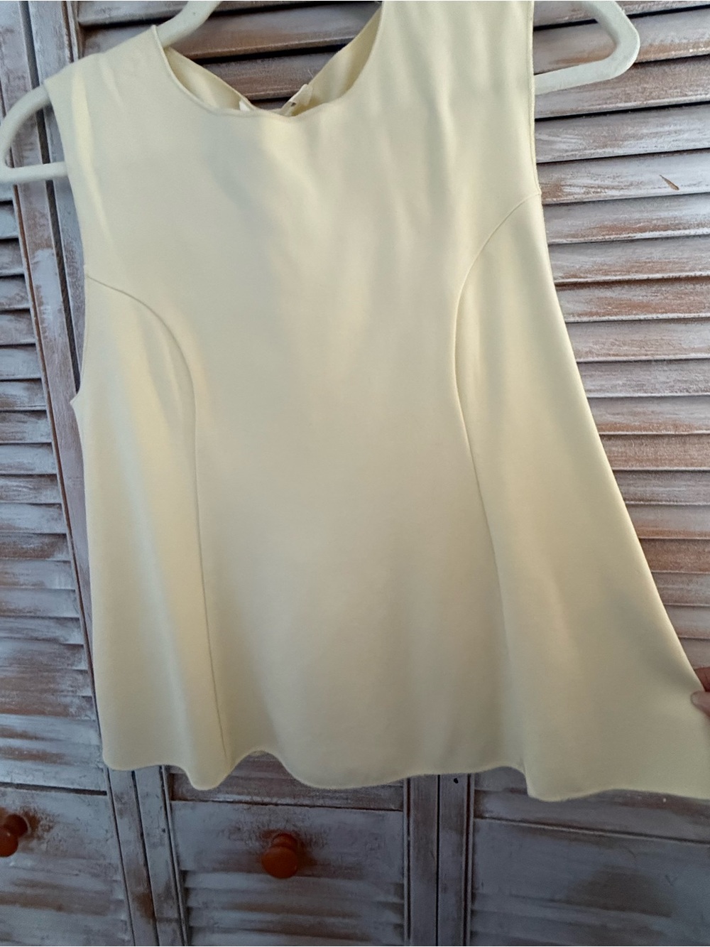 H&M Pale Yellow Sleeveless A-Line Top